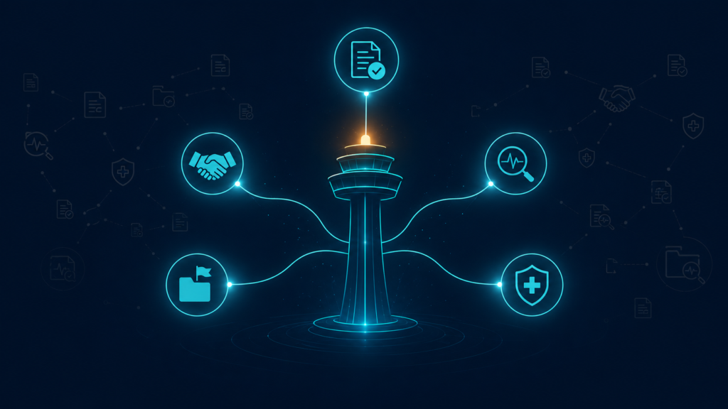Connected compliance operating model for life sciences with risk signals, documentation, monitoring, and quality controls