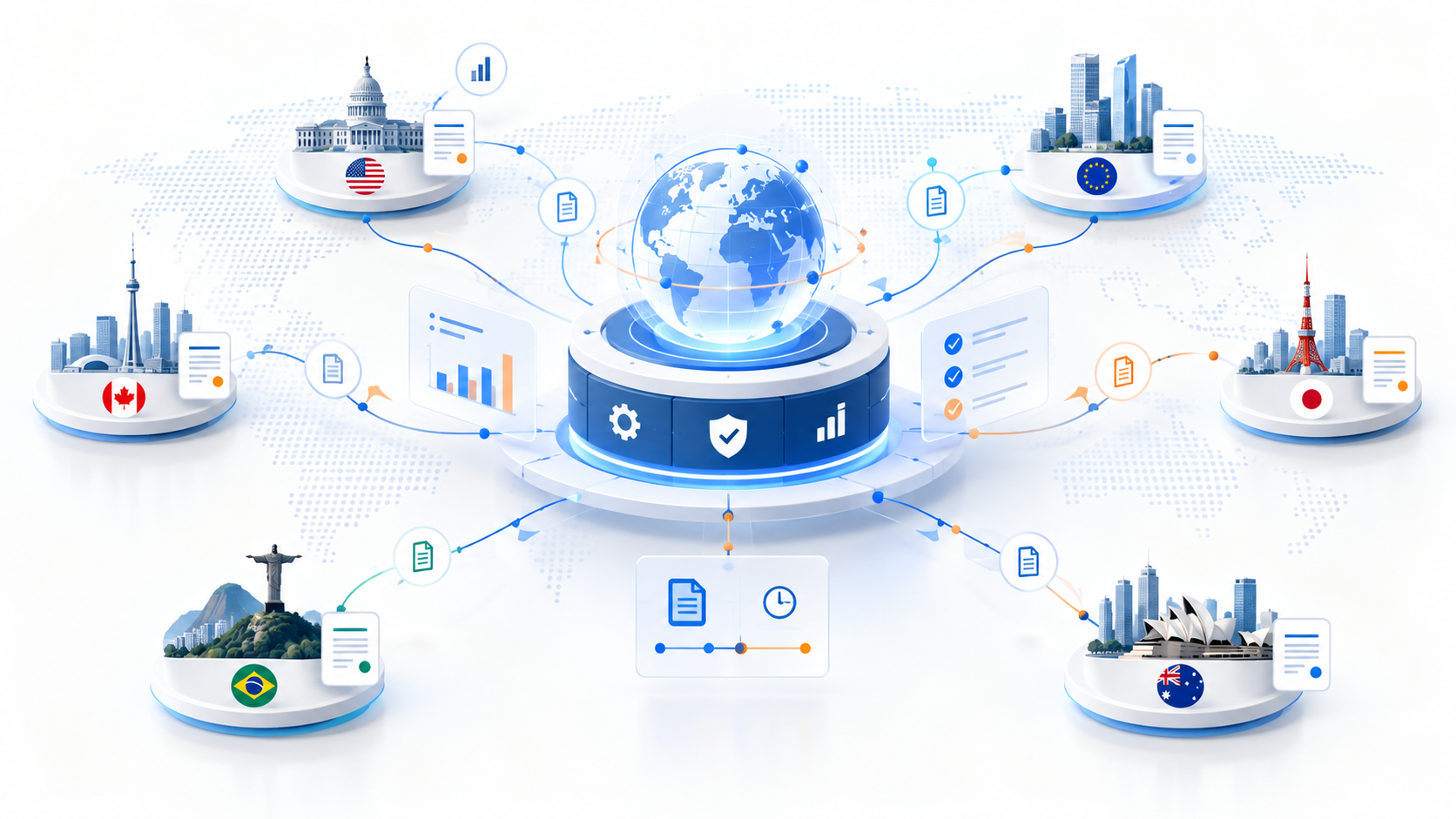 Global transparency reporting governance across central and local compliance teams